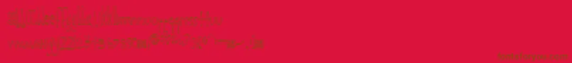 Privatefort Font – Brown Fonts on Red Background