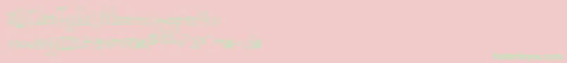 Privatefort Font – Green Fonts on Pink Background