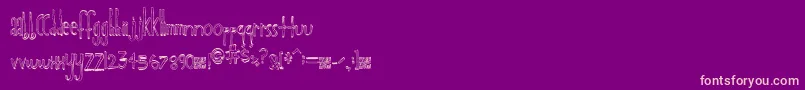 Privatefort Font – Pink Fonts on Purple Background