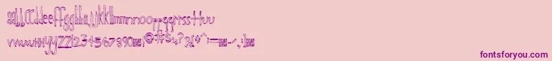 Privatefort Font – Purple Fonts on Pink Background