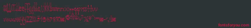 Privatefort Font – Red Fonts on Black Background