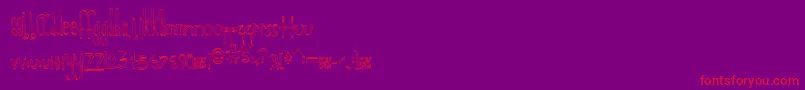 Privatefort Font – Red Fonts on Purple Background