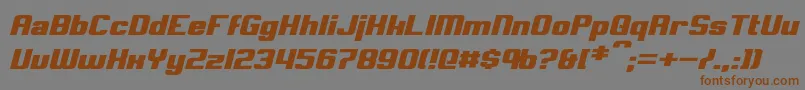 ClarkItalic Font – Brown Fonts on Gray Background