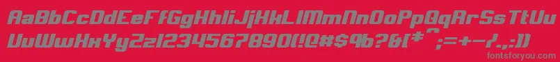 ClarkItalic Font – Gray Fonts on Red Background