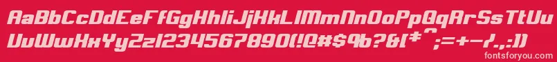ClarkItalic Font – Pink Fonts on Red Background
