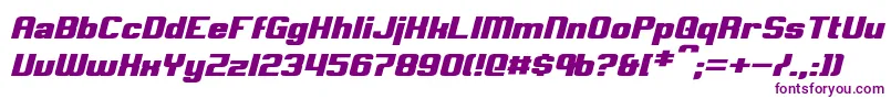 Police ClarkItalic – polices violettes sur fond blanc