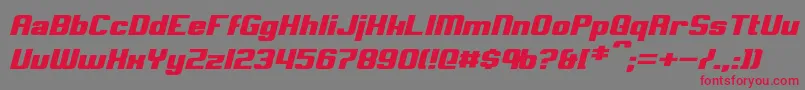 ClarkItalic Font – Red Fonts on Gray Background