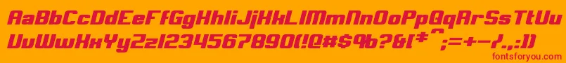 ClarkItalic Font – Red Fonts on Orange Background
