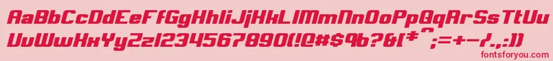 ClarkItalic Font – Red Fonts on Pink Background