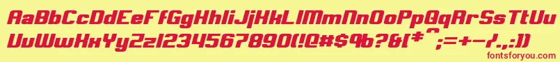 ClarkItalic Font – Red Fonts on Yellow Background