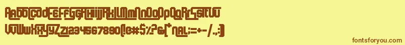 KeyboardWarrior Font – Brown Fonts on Yellow Background