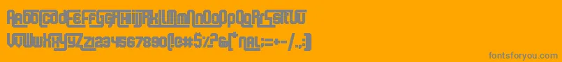 KeyboardWarrior Font – Gray Fonts on Orange Background