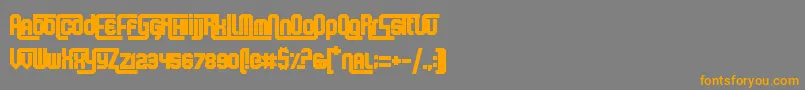 KeyboardWarrior Font – Orange Fonts on Gray Background