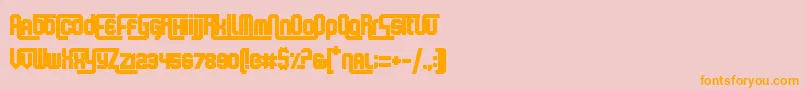 KeyboardWarrior Font – Orange Fonts on Pink Background