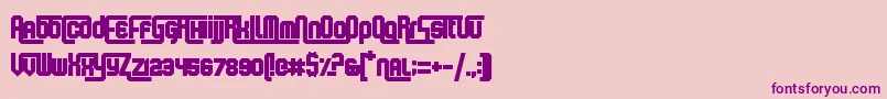 KeyboardWarrior Font – Purple Fonts on Pink Background