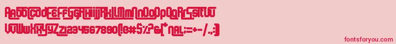 fuente KeyboardWarrior – Fuentes Rojas Sobre Fondo Rosa