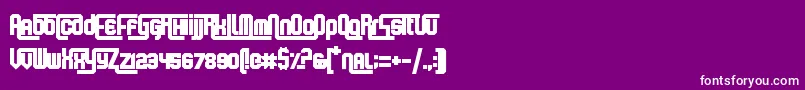 KeyboardWarrior Font – White Fonts on Purple Background