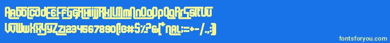 KeyboardWarrior Font – Yellow Fonts on Blue Background