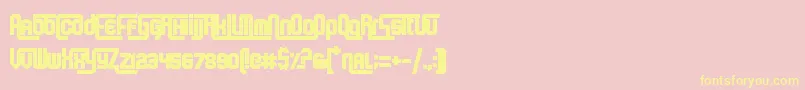 KeyboardWarrior Font – Yellow Fonts on Pink Background