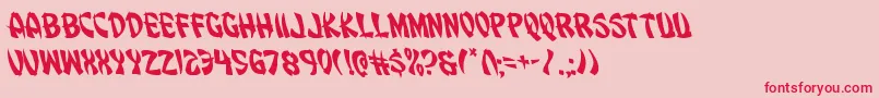 Eggrollleft Font – Red Fonts on Pink Background