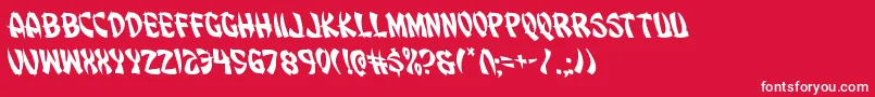 Eggrollleft Font – White Fonts on Red Background