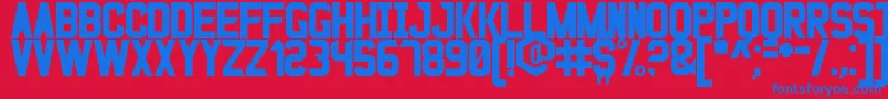BladeGunner2049St Font – Blue Fonts on Red Background