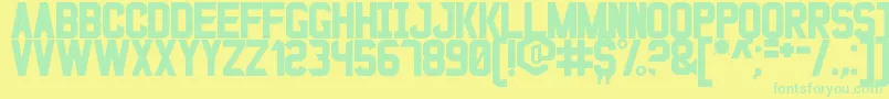 BladeGunner2049St Font – Green Fonts on Yellow Background