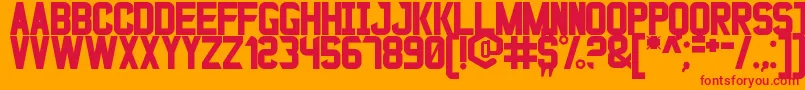 フォントBladeGunner2049St – オレンジの背景に赤い文字