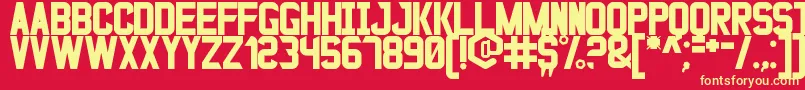 BladeGunner2049St Font – Yellow Fonts on Red Background