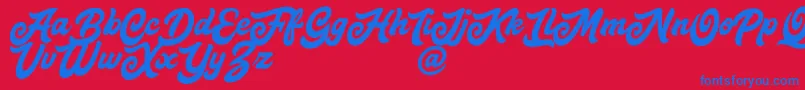 MattoaDemo Font – Blue Fonts on Red Background