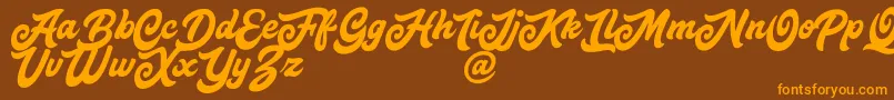 MattoaDemo Font – Orange Fonts on Brown Background