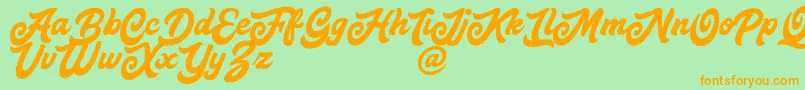 MattoaDemo Font – Orange Fonts on Green Background