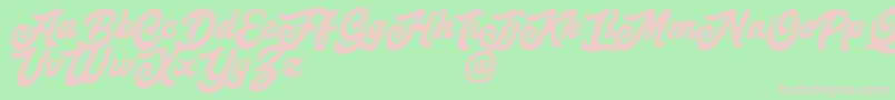 MattoaDemo Font – Pink Fonts on Green Background