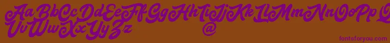 MattoaDemo-Schriftart – Violette Schriften auf braunem Hintergrund