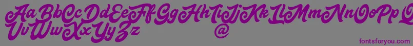 Шрифт MattoaDemo – фиолетовые шрифты на сером фоне