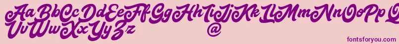 MattoaDemo Font – Purple Fonts on Pink Background