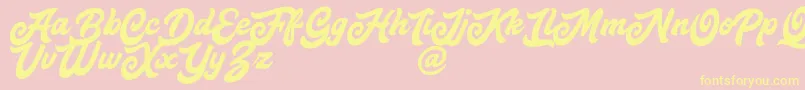 MattoaDemo Font – Yellow Fonts on Pink Background