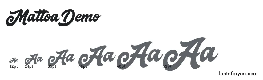 Größen der Schriftart MattoaDemo