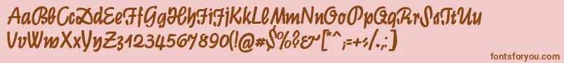 Graphiccat Font – Brown Fonts on Pink Background