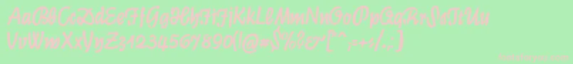 Graphiccat Font – Pink Fonts on Green Background