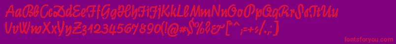 Graphiccat Font – Red Fonts on Purple Background