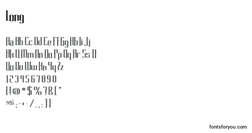 Longフォント–アルファベット、数字、特殊文字