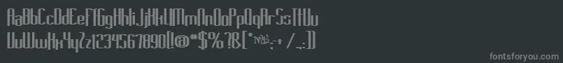 フォントLong – 黒い背景に灰色の文字