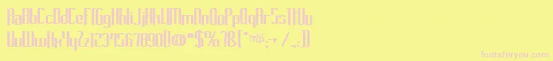 Long Font – Pink Fonts on Yellow Background