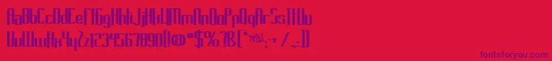 Long Font – Purple Fonts on Red Background