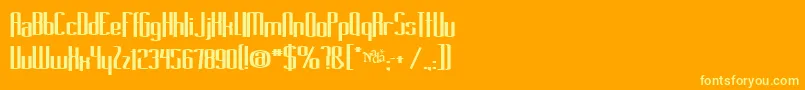 Long Font – Yellow Fonts on Orange Background