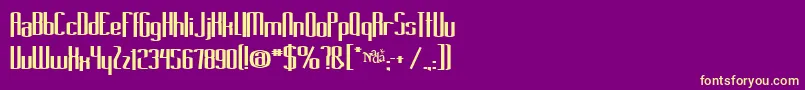 Long Font – Yellow Fonts on Purple Background