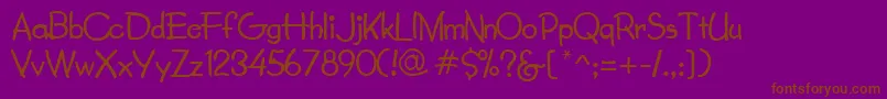 Шрифт SecondGrader – коричневые шрифты на фиолетовом фоне