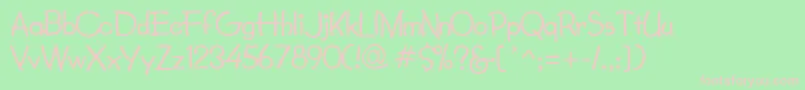 SecondGrader Font – Pink Fonts on Green Background