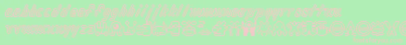 Macrodigi Font – Pink Fonts on Green Background